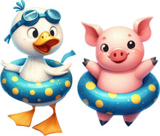 XXL 18X18 car sticker duck