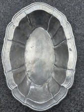 Wunderschöne Zinnschale Oval Stempel Portugal Etain L:30cmB:21cm