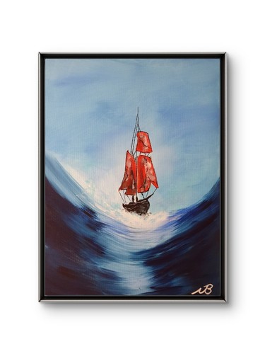 Original acryl gemälde 12x16 - gemÄlde,
