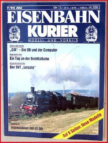 Eisenbahn kurier ausgabe - kurier,