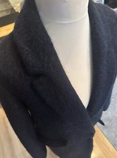 Stefanel Damenmantel Wolle Größe L dunkelblau Marine