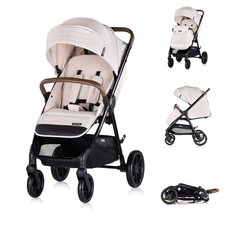 B-Ware Chipolino Kinderwagen Ultera Buggy klappbar Bremse hinten Gurt hellbraun