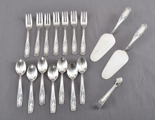 Kuchen besteck jugendstil - jugendstil, 6