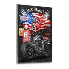 Harley Davidson Leinwand Bild
