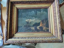 Schiff im Sturm an der