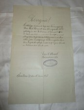 1928 Zeugnis AUTOGRAPH