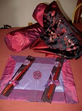 Asia - Deko Thailand Eßstäbchen Kissenbezüge Kissenrollen Tischläufer neuwertig