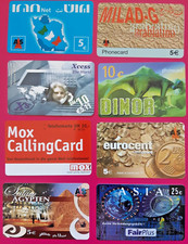 8 Telefonkarten verschiedene