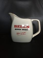 BELL`S Scotch Whisky Karaffe Keramik Pitcher Wasserkrug Vintage Werbung PUB Bar