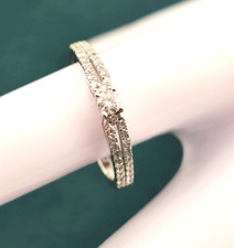 9 k Weißgold Brillantring *