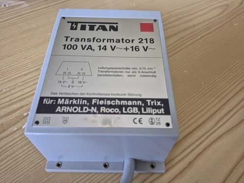 Titan modellbahnzubehörtrafo - titan,