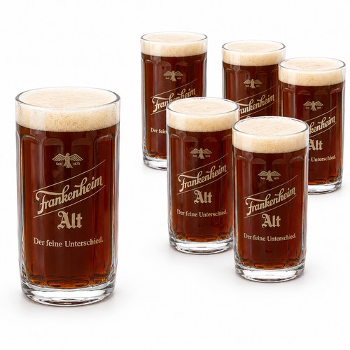 Frankenheim bierkrug glas - 6x,