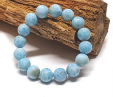 Larimar Armband Kugel ca. 13-14 mm / 19 cm Kugelarmband