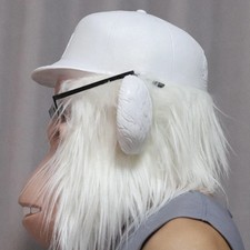 Latex Gorilla Maske mit Perücke Lustig Kostüm Zubehör für Party und Cosplay