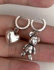 Edle 925 SILBER kleine große runde ovale Creolen OHRRINGE Ohrstecker HÄNGER HERZ