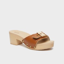 SCHOLL - DAMEN HOLZSOCKEL ANGELABSATZ IBIZA 2.0 COGNAC