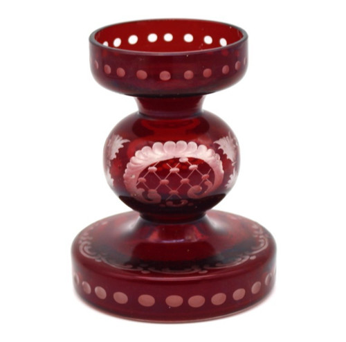 Böhmische rubinrote vase - böhmische,
