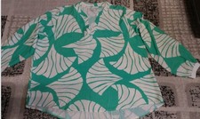 Bluse Grün Weiß Liberty XXL 