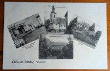 AK Dietzdorf Kreis Neumarkt in Schlesien (Ciechów) SELTEN!