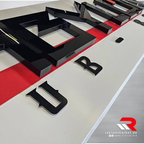 Werbung buchstaben wand - werbung, 3d