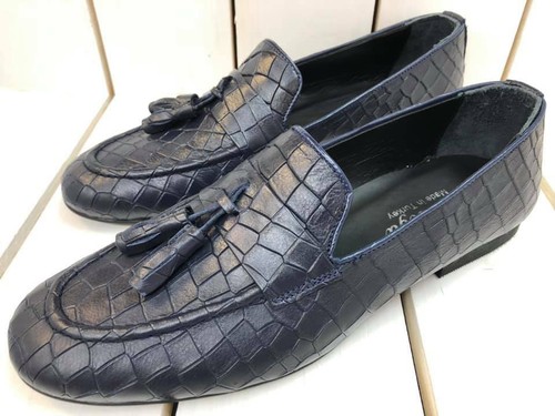 Designer slipper loafers - slipper, blau