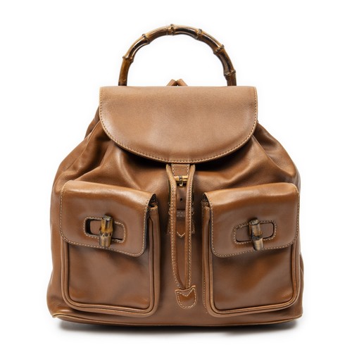 Gucci large bamboo backpack - gucci,