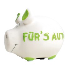 Sparschwein Für's Auto ca. 12,5x9 cm handgefertigt - lustiges Sparschwein
