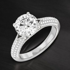 3 Kt Rundschliff Lab Created