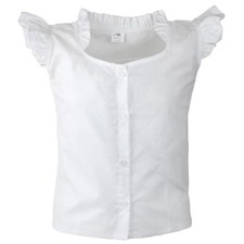 Kinder Trachtenbluse Dirndl Bluse Weiß Romantik Mädchen Zweitbluse MS-Trachten