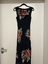 Maxi Kleid Blumen schwarz