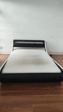 Polsterbett Doppelbett 140x200cm Stauraumbett Bettrahmen mit Lattenrost und LED-