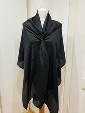 Satin XXL Überwurf Poncho Pashmina Schal Seide Premium Blogger halsTuch Designer