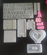 Paket Silikonform zum gießen, Epoxidharz, Modellgips, Keraflott, Farben und Deko