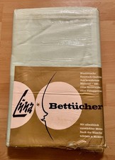 Betttücher ohne Gummizug (2) Baumwolle hellgrün in beschädigter OVP, Kellerfund