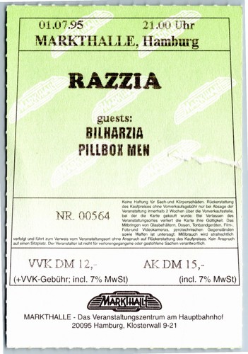 Razzia bilharzia ticket 1995 - razzia,