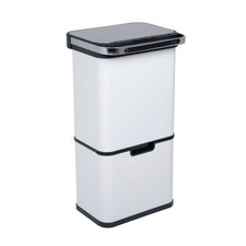 B-Ware SVITA Sensor-Mülleimer 60L Ozon-Selbstreinigung Aktivkohle-Filter Weiß