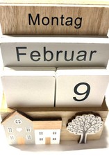 Ewiger Kalender aus Holz im