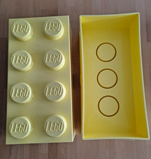 LEGO Aufbewahrungsstein 8 Noppen stapelbare Aufbewahrungsbox 12 l gelb gut