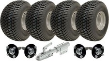 20x10,00-8 Doppelachse ATV Quad Anhänger Kit 4 Räder Achsen & Schwenkzug 1800kgs