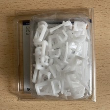 50 Universal Faltengleiter für Vorhangschienen + Gardinia + Kunststoff Weiß