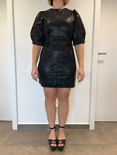 Minikleid Lederkleid Gr 36 / S schwarz Kunstleder