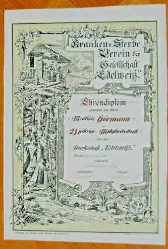 Ehrendiplom des kranken und - kranken-,