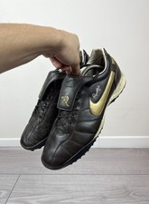Nike Tiempo Ronaldinho 10 Vintage 00s Braun Leder Fußballschuhe Herren...