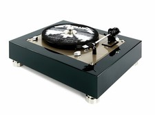 Restaurierter Thorens TD160 manueller Plattenspieler racing green champager met.