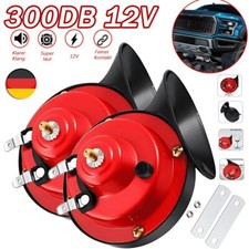 2x 300DB 12V Elektrisch-Schnecken Klang Hupe Lufthorn Laut Horn LKW Auto Fanfare