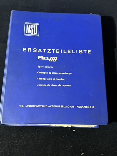 Nsu ro80 ersatzteilliste - nsu,