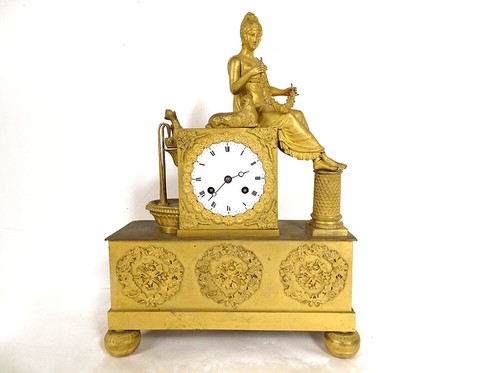 Empire standuhr vergoldet - standuhr,