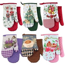 Küchenhandschuhe Topfhandschuhe Ofenhandschuhe mit Magnet 2er-Set -Viele Designs