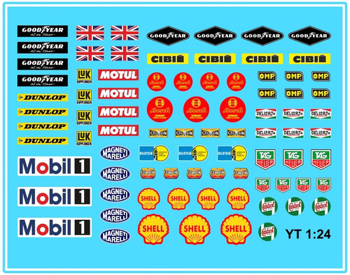 Waterslide decal slotcar - 1:24,