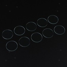 10x Uhrenglas Flach Rund